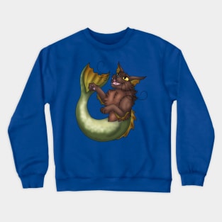 Purrmaid: Chocolate Crewneck Sweatshirt